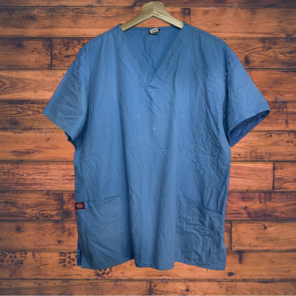 5 for $25🔥Dickies Blue V-Neck Scrub Top XL